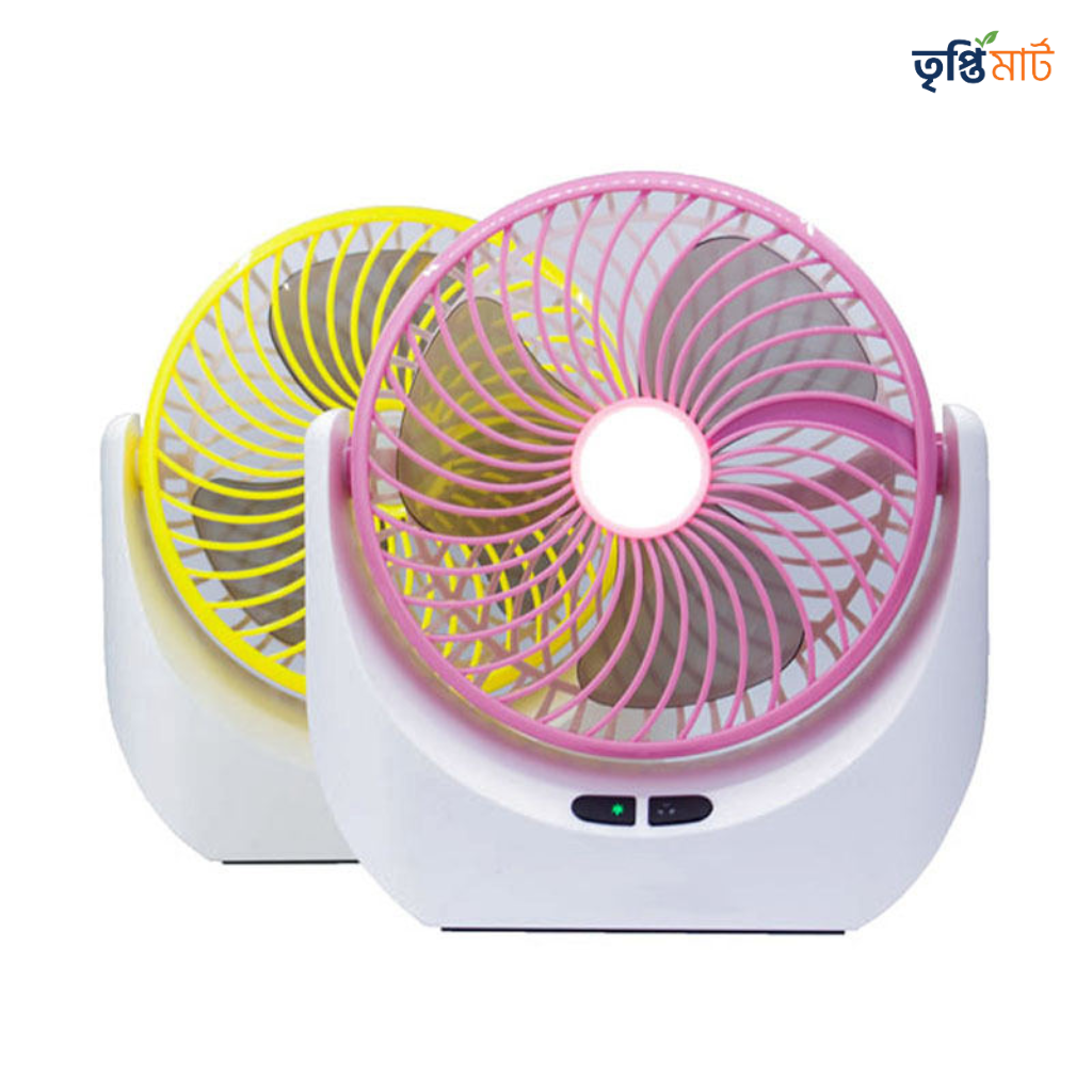 Rechargeable Fan with 3 Speeds and LED Light Feature Quiet Operation Portable USB Desk Table Fan (5)